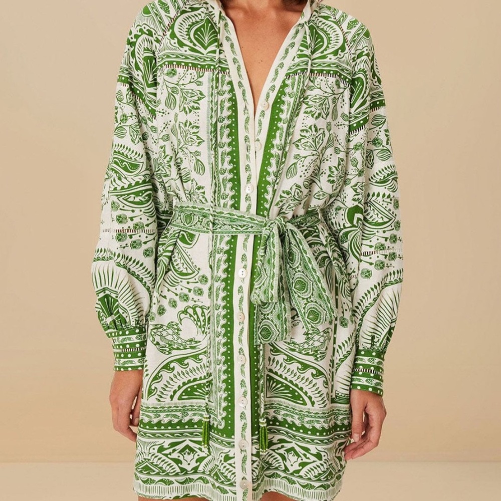 NWT Farm Rio Green River Ride Mini Dress